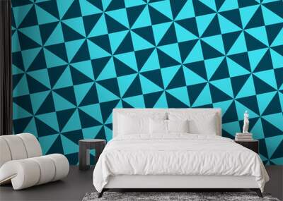 geometry blue colors polygons abstract background Wall mural