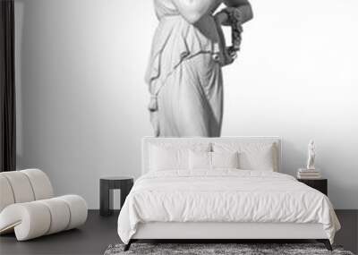 statue woman on a white background Wall mural