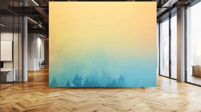 Orange teal green pink abstract grainy gradient background noise texture effect summer poster design Wall mural