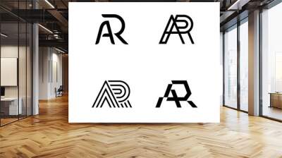 AR Vector Letter Logo Set Wall mural