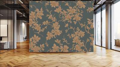 vintage wallpaper with flowers Wall mural