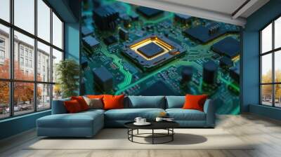 electronic circuit board Wall mural