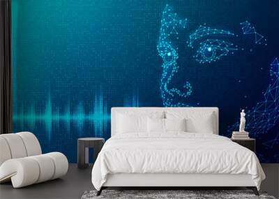 Natural Language Processing - NLP - Speech Recognition - Computational Linguistics Concept Wall mural