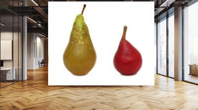 Set ripe whole pears (isolated) Wall mural