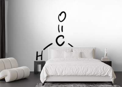 Formic Acid Molecule Formula Hand Drawn Imitation Wall mural