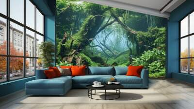 Freshwater Planted Aquarium, Aquascaping, Underwater Landscape Nature Forest Style, Aquarium Tank Wall mural