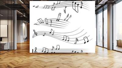 Music Notes Vector Icons Wall mural