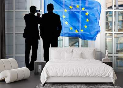 two employees of the european communities. Wall mural