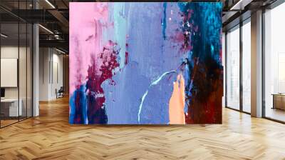 Abstract oil painting background. Oil on canvas texture. Hand dr Wall mural