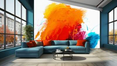 Abstract oil painting background. Oil on canvas texture. Hand dr Wall mural