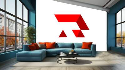 abstract letter N and letter T logo design Wall mural