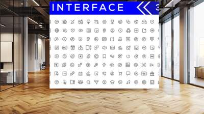 Mega set of ui ux icons, user interface icon set collection Wall mural