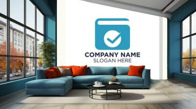 payment logo design vector, wallet logo inspiration Wall mural