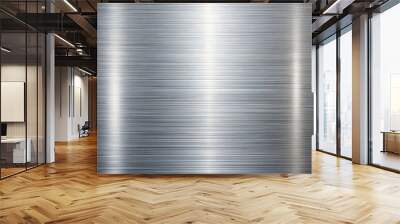 Brushed Metal Texture with Two Light Streaks, Abstract, Metallic, Background, Design Wall mural