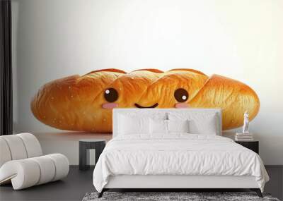 Baguette shaped funny character Wall mural