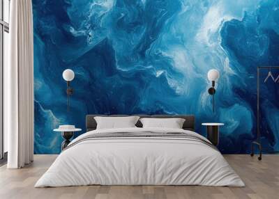 Elegant cyan base for websites and print materials, offering a beautiful blue abstract background ideal for modern designs. - Wall mural