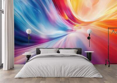 Moving and blending colorful abstract design, featuring dynamic effects that enhance the visual appeal of design templates. Wall mural