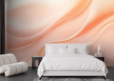 Peach backdrop with soft, flowing wavy design, providing a contemporary and trendy look for your banner or poster template. Wall mural