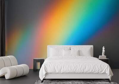 Abstract Prism Light Refraction. Rainbow Spectrum of Colorful Beams on Soft White Background. Minimalist Artistic Display of Natural Light Dispersion and Optical Phenomenon Wall mural