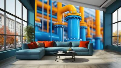 Advanced Process Equipment in Industrial Setting Wall mural