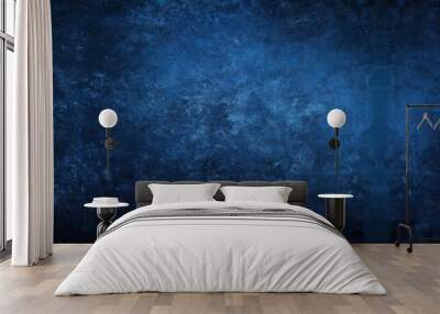 Deep Blue Textured Canvas with Subtle Gradient Lighting. Abstract Backdrop Featuring Soft Shadows and Gradual Shifts from Dark to Light Blues Wall mural