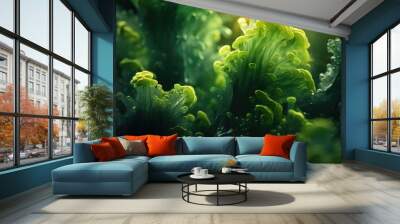 Vibrant Algae in Stunning Close-Up Detail Wall mural