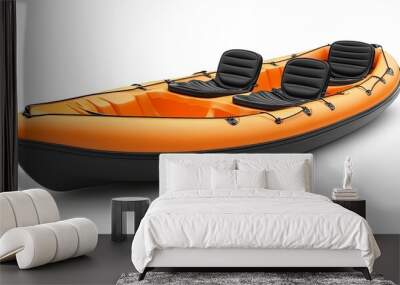 Kayak, on the white background Wall mural