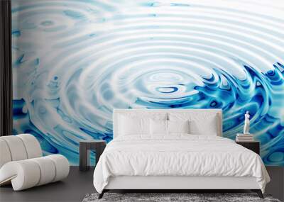 Illustration of crystal clear water ripples Wall mural