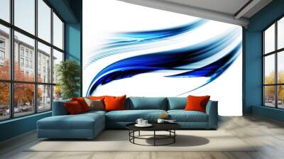 illustration of wavy flowing energy, corporate business style Wall mural