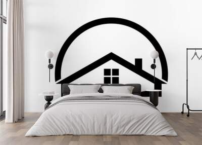 home roof vector icon Wall mural