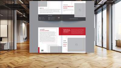 Corporate business bi-fold brochure template. Wall mural