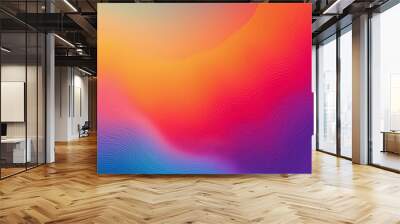 Vibrant colors grainy background abstract red blue orange purple gradient banner web header Wall mural