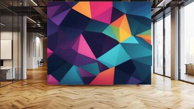 abstract polygon pattern background Wall mural