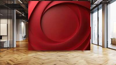 3D rendering of an abstract luxury soft red background suitable for a Christmas or Valentine s layout design featuring a smooth circle gradient for use in business reports or web templates Wall mural