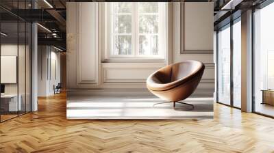 3D rendering of an interior featuring a chair Wall mural