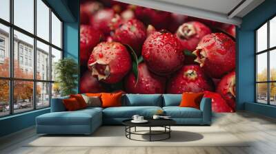 Red Chinese fruit Wall mural