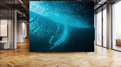 Wave underwater. Barrel Wall mural