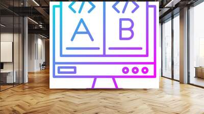 AB Testing Icon Wall mural