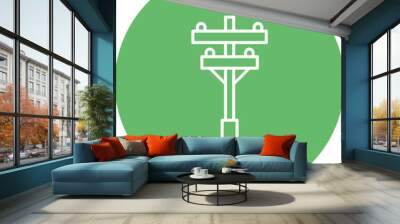 Electric Pole Icon Wall mural