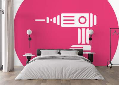 Hand Drill Icon Wall mural