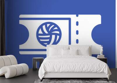 Ticket vector icon. Can be used for Volleyball iconset. Wall mural