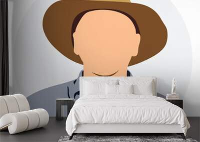 Faceless portrait of a farmer Wall mural