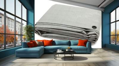 Folded Gray Tarp Wall mural