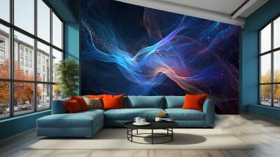 Abstract background in digital art style, fusing ethereal and futuristic concepts Wall mural