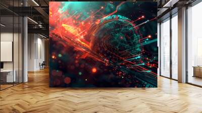 Abstract Vision of Advanced Technology Background Wall mural