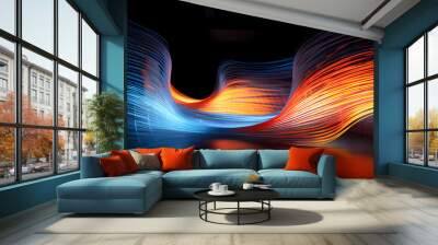 Dynamic, abstract art inspired by a mesmerizing light installation. Captures depth and movement Wall mural