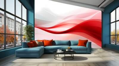 Modern technology oriented abstract background with white and red colors, red is the dominant color Wall mural