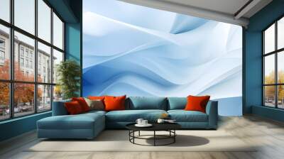 white and blue abstract digital art background Wall mural