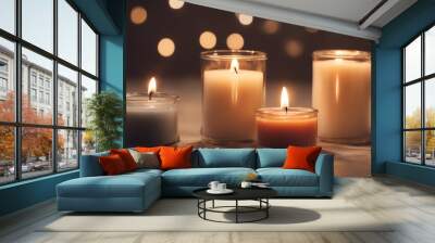 Candle light set Wall mural