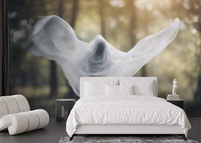 Flying sheet ghost white supernatural mysterious Wall mural